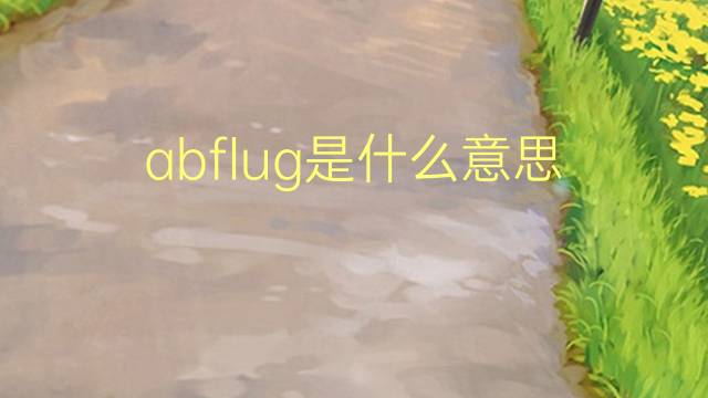 abflug是什么意思 abflug的中文翻译、读音、例句