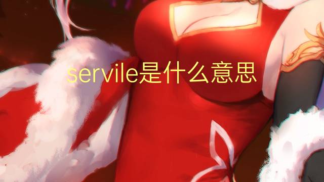 servile是什么意思 servile的读音、翻译、用法