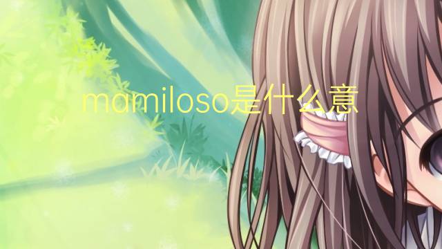 mamiloso是什么意思 mamiloso的读音、翻译、用法