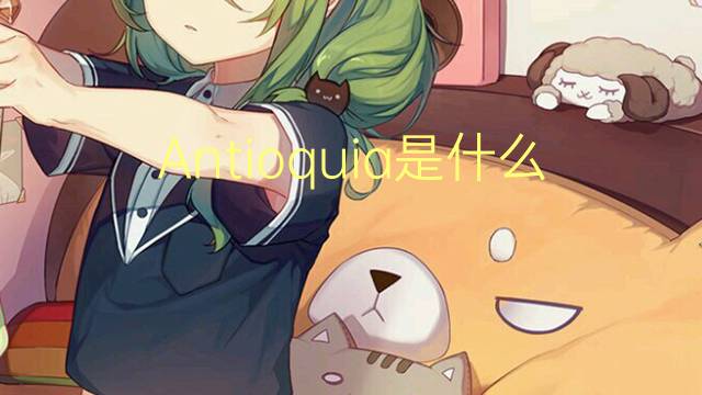 Antioquia是什么意思 Antioquia的读音、翻译、用法