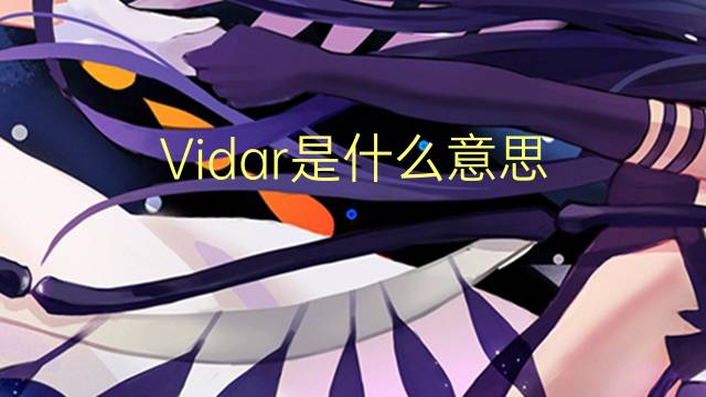 Vidar是什么意思 Vidar的读音、翻译、用法