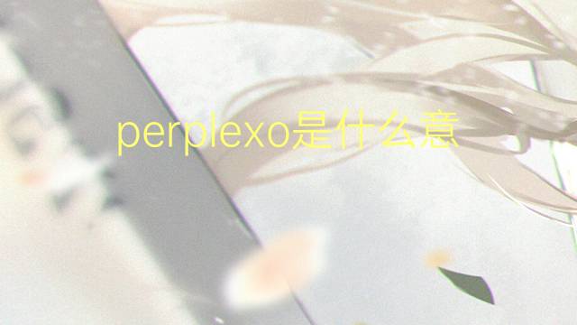 perplexo是什么意思 perplexo的读音、翻译、用法