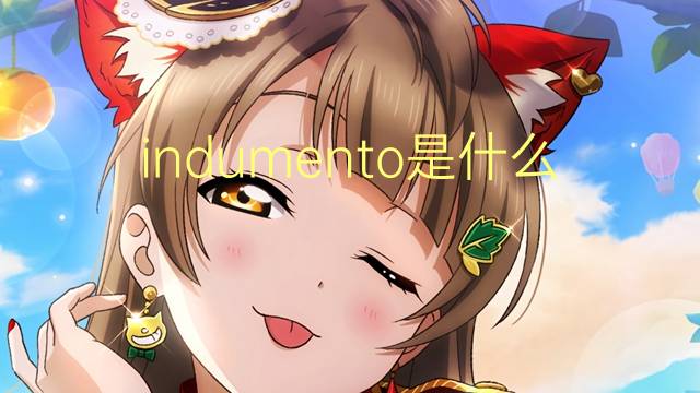 indumento是什么意思 indumento的读音、翻译、用法