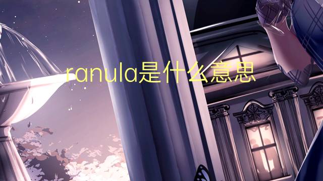 ranula是什么意思 ranula的读音、翻译、用法