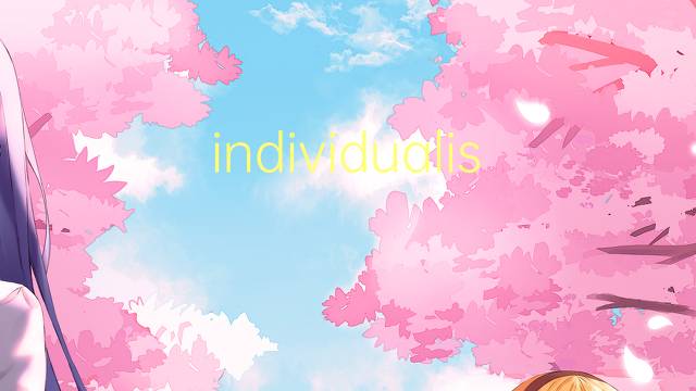 individualism是什么意思 individualism的中文翻译、读音、例句